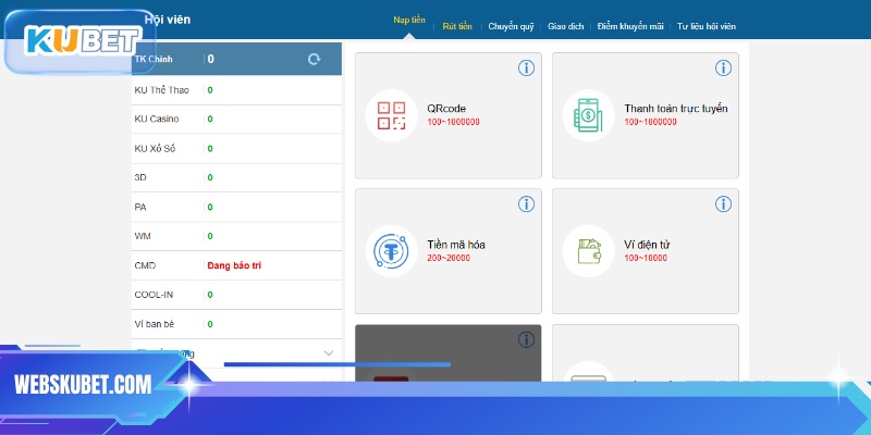 Quy trình xác minh giao dịch nạp tiền KUBET 